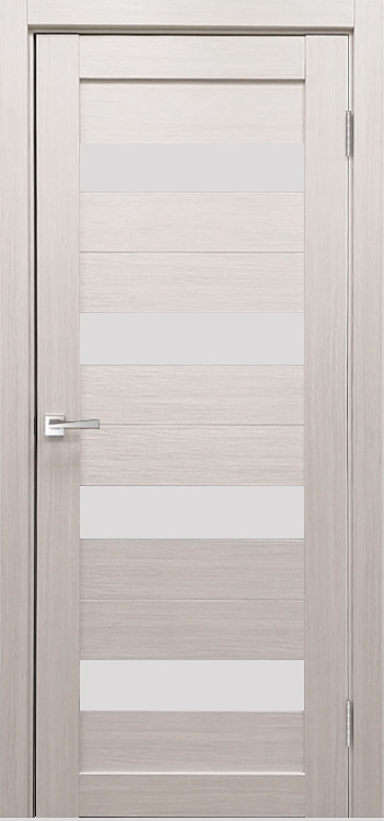 Фото Межкомнатная дверь Легенда X-8 тон Белая лиственница Остекление Сатинат белое
