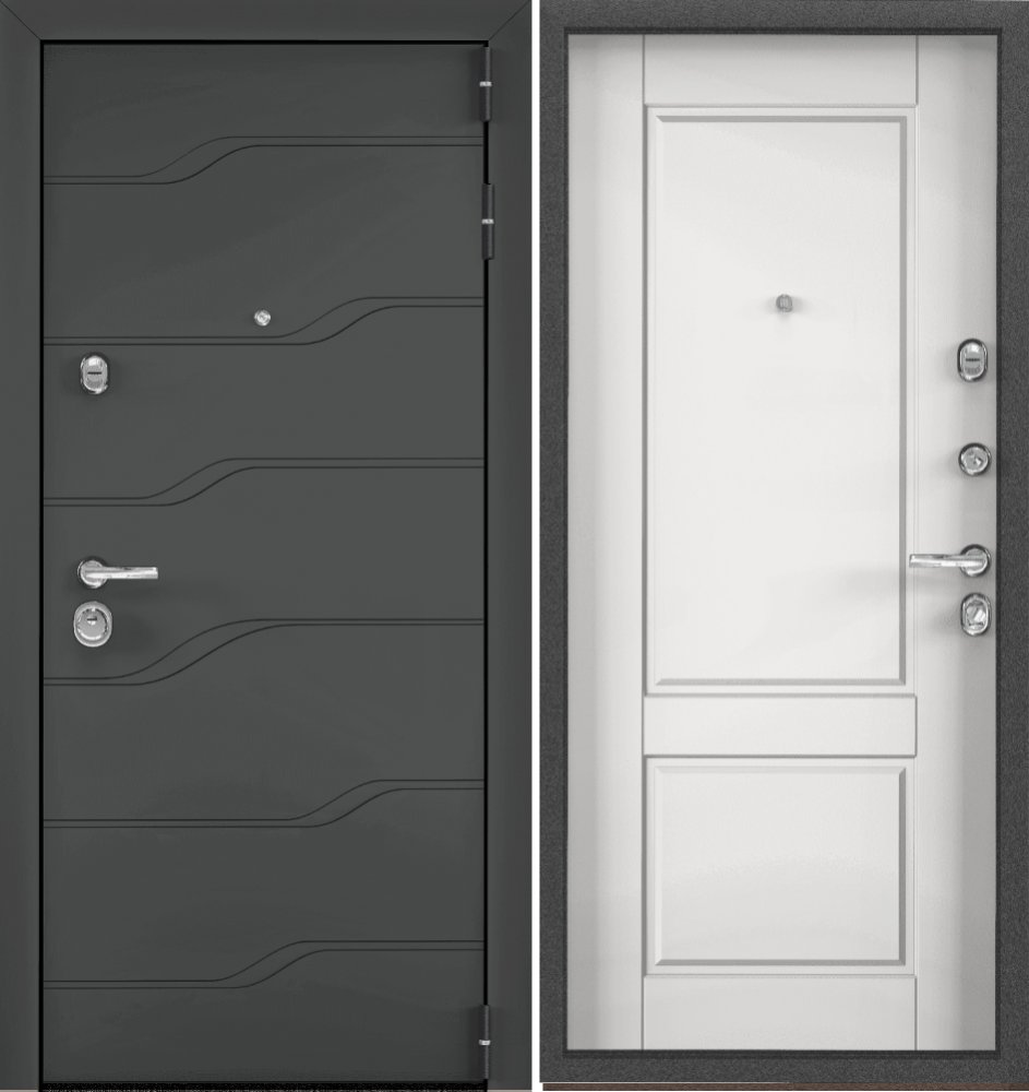 Дверь Цербер 3К(Чёрный муар) Линкор Луна (Сменная панель) DIS006475