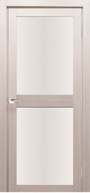 Межкомнатная дверь Легенда Z-6 тон Кремовая лиственница Остекление Сатинат белое