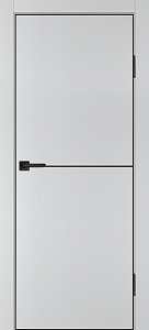 Товар Межкомнатная дверь P-19  черный молдинг PET,  кромка ABS черная c 4-х ст. Сапфир матовый