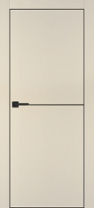 Товар Межкомнатная дверь PX-19 черная кромка с 4-х ст. Бежевый матовый