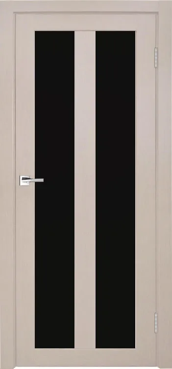 Фото Межкомнатная дверь Легенда Z-5 тон Кремовая лиственница Остекление Лакобель черное